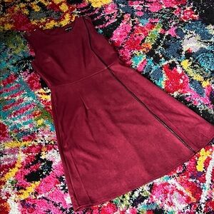 Faux-Suede Burgundy Women’s Dress